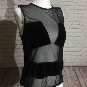 Sparkle and Fade Black Velvet Top